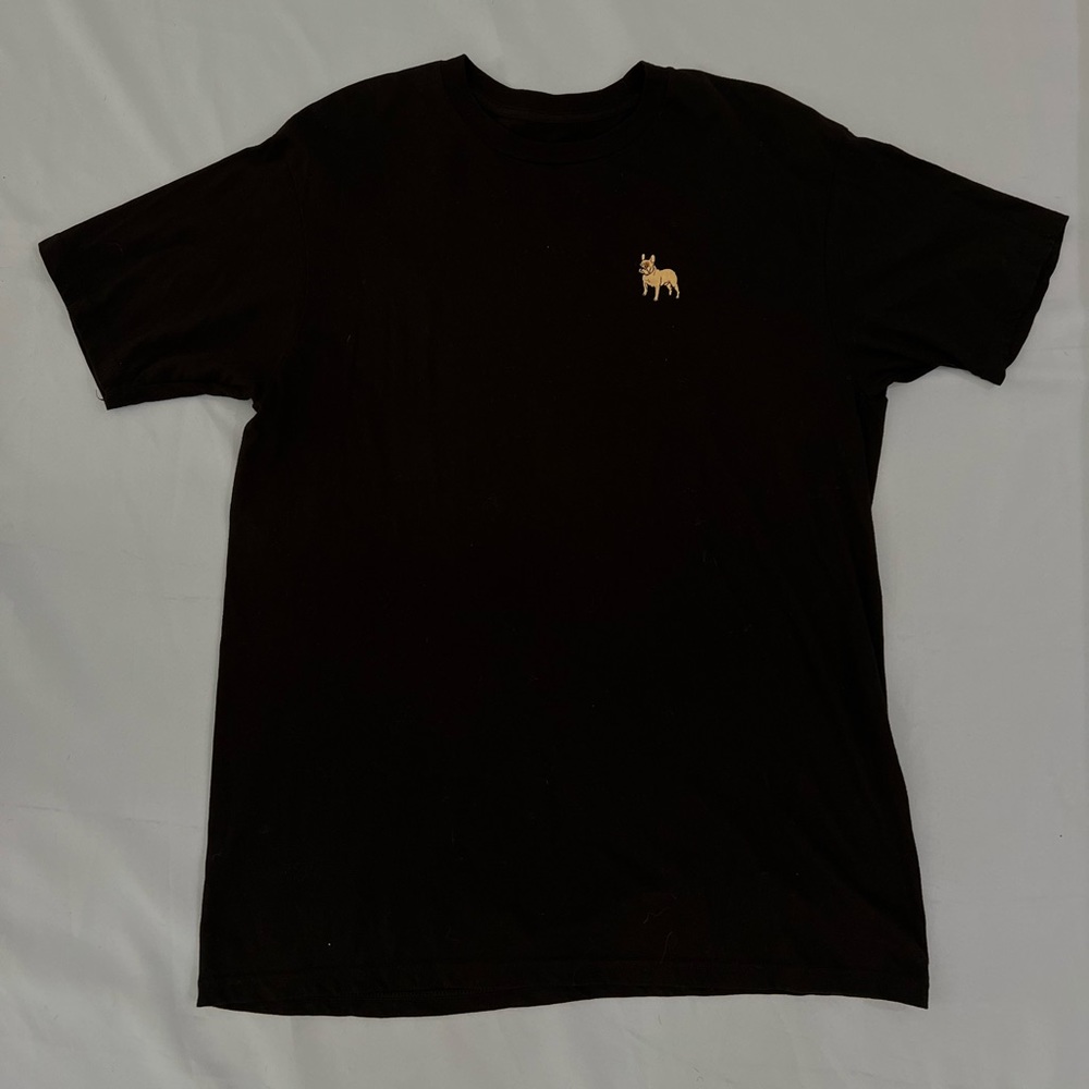 DOG LIMITED french bulldog embroidery T-shirt | LARGE